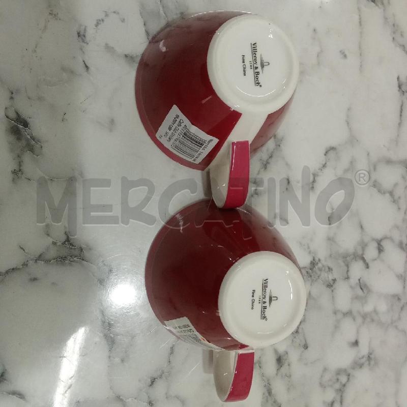 TAZZE PZ. COPPIA PORCELLANA FUCSIA VILLEROY BOCH UNI BERRY | Mercatino dell'Usato Benevento 4
