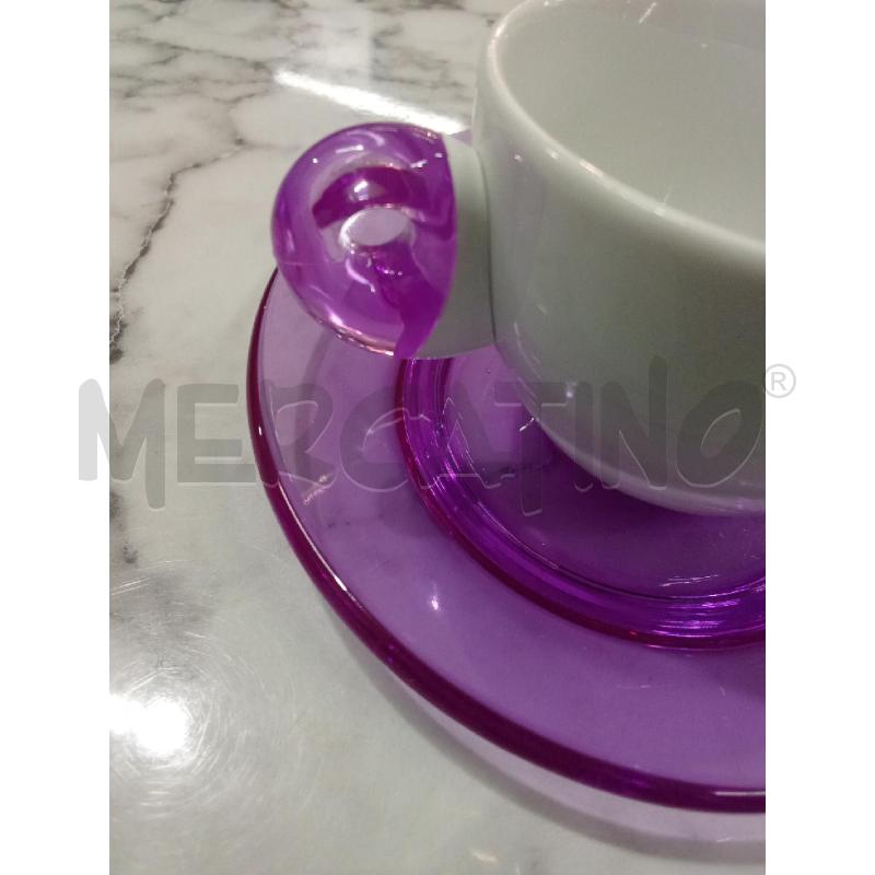 TAZZINE GUZZINI CER BIANCA INS VIOLA  | Mercatino dell'Usato Benevento 5