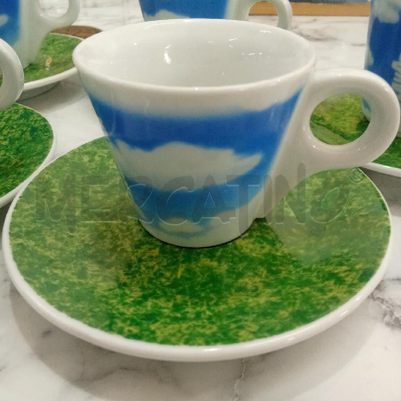 TAZZINE LAVAZZA AZZURRE NUVOLE BIANCHE CAFFÈ UFFICIALE COPPA DEL MONDO 98 | Mercatino dell'Usato Benevento 3