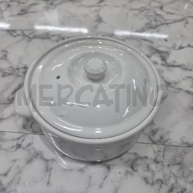 TEGAMINO BIANCO CON COPERCHIO CER | Mercatino dell'Usato Benevento 1
