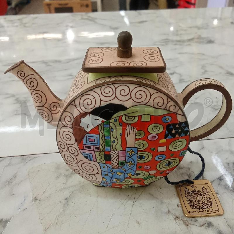 TEIERA MINI SMALTATA ABBRACCIO DI KLIMT DA COLLEZIONE | Mercatino dell'Usato Benevento 1