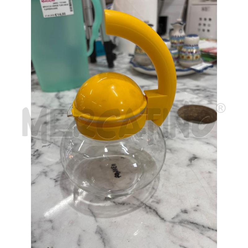 TEIERA VETRO TAPPO GIALLO GUZZINI | Mercatino dell'Usato Benevento 1