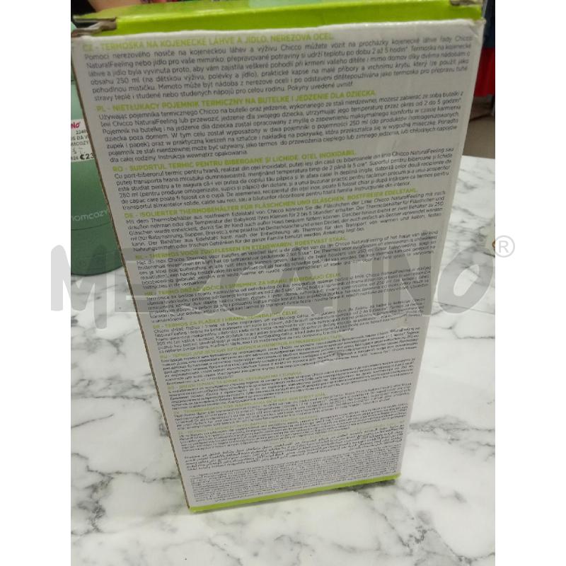 THERMOS GRIGIO E VERDE CHICCO PORTAPAPPA E BIBERON | Mercatino dell'Usato Benevento 3