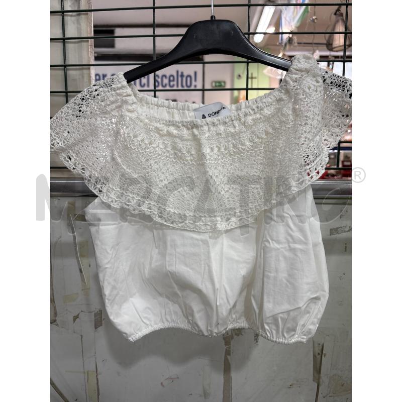 TOP BAMBINA BIANCO DONDUP BALZA RICAMATA | Mercatino dell'Usato Benevento 1