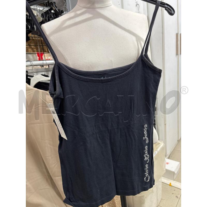 TOP GRIGIO CALVIN KLEIN JEANS SCRITTA STRASS | Mercatino dell'Usato Benevento 1