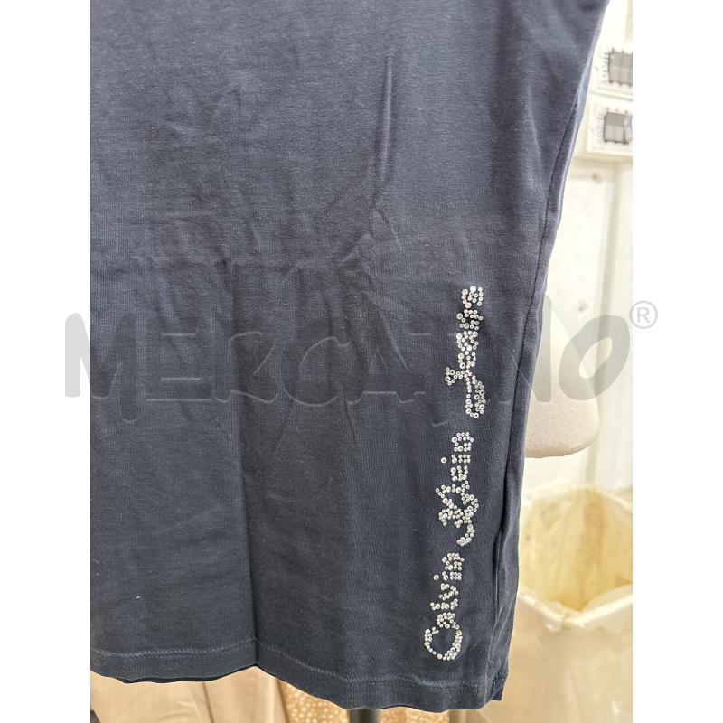 TOP GRIGIO CALVIN KLEIN JEANS SCRITTA STRASS | Mercatino dell'Usato Benevento 2