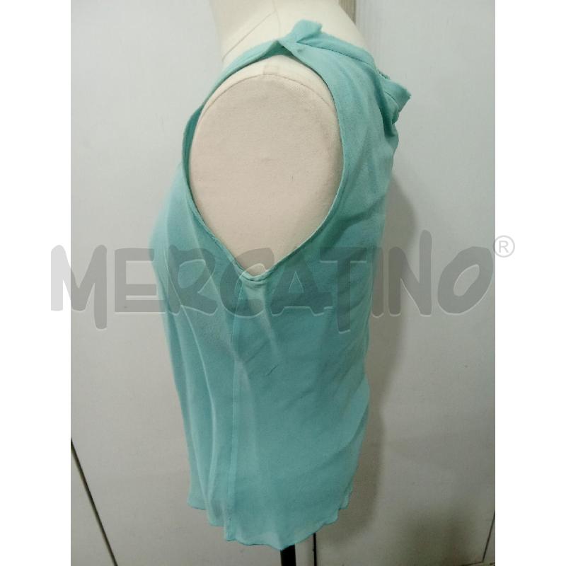TOP TURCHESE ROTONDI MILANO 100% SETA | Mercatino dell'Usato Benevento 3