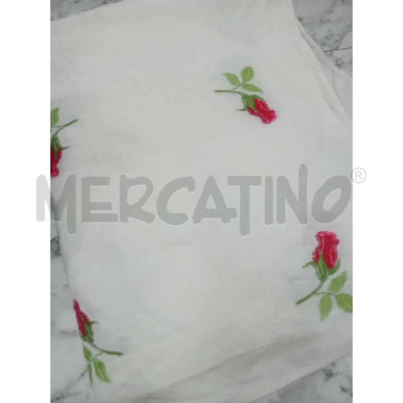 TOVAGLIA 247X270 FIORELLINI ROSSO ROSA LINO | Mercatino dell'Usato Benevento 1