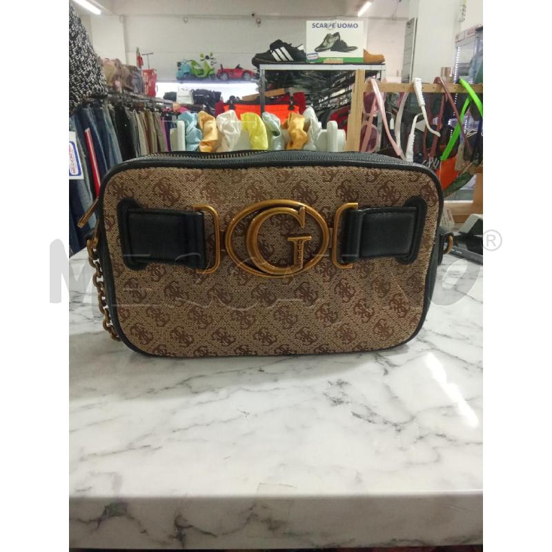 TRACOLLA DONNA BEIGE NERA GUESS LOGHI 25CM | Mercatino dell'Usato Benevento 1