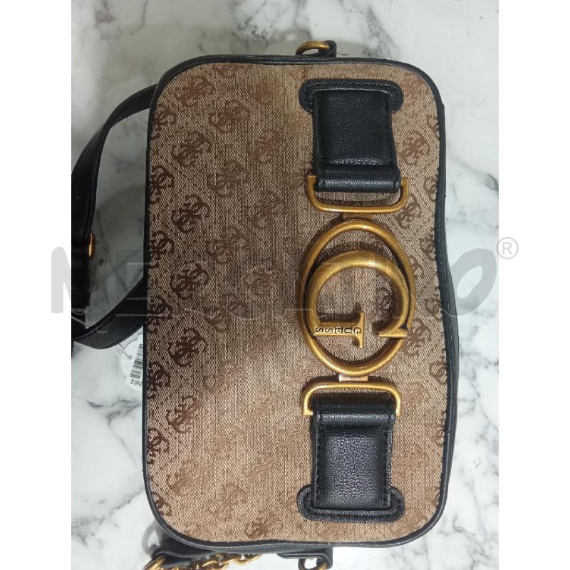 TRACOLLA DONNA BEIGE NERA GUESS LOGHI 25CM | Mercatino dell'Usato Benevento 3