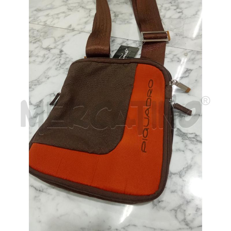 TRACOLLA UOMO MARRONE ARANCIO TESSUTO PIQUADRO | Mercatino dell'Usato Benevento 2