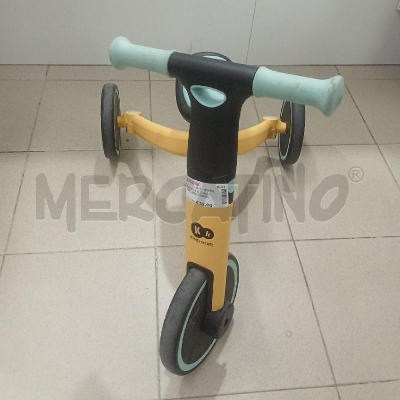TRICICLO 2 IN 1 GIALLO AZZURRO KINDERKRAFT  | Mercatino dell'Usato Benevento 1