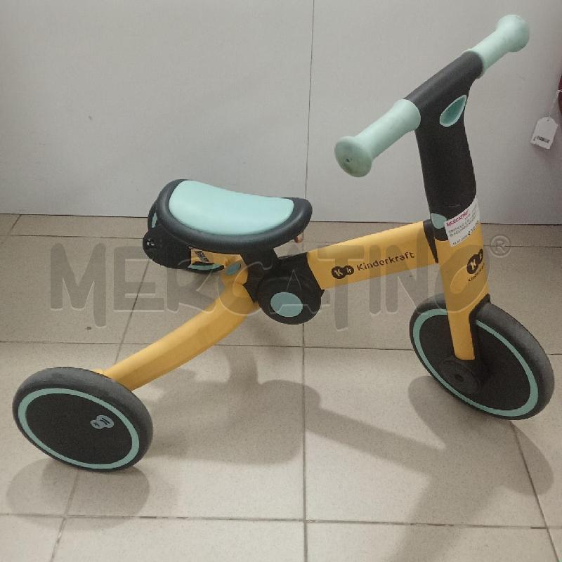 TRICICLO 2 IN 1 GIALLO AZZURRO KINDERKRAFT  | Mercatino dell'Usato Benevento 2