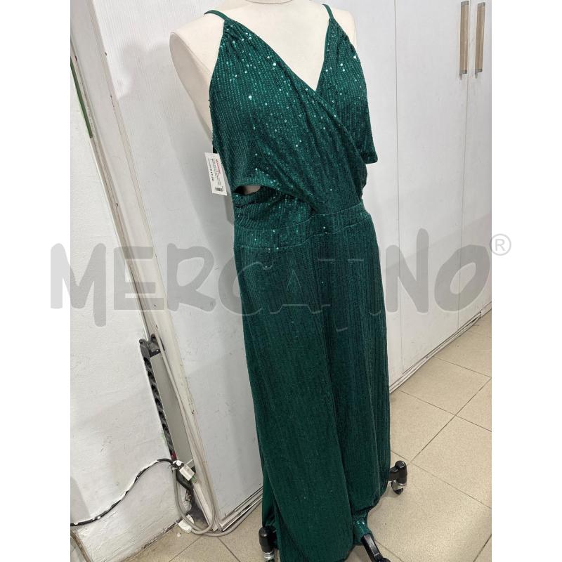 TUTA DONNA INTERA VERDE PAIETTE CON TOP INCROCIO | Mercatino dell'Usato Benevento 1