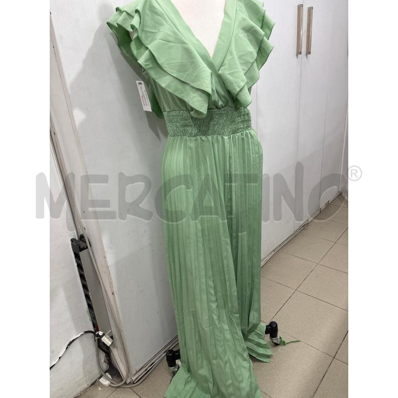TUTA DONNA INTERA VERDE PLISSETTATA CON SCOLLO BALZE SHEIN | Mercatino dell'Usato Benevento 1