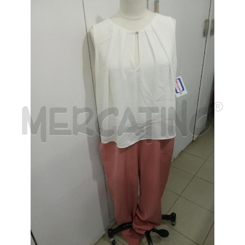 TUTA DONNA PANTALONE ROSA SOPRA BIANCA SIXTI SENSE | Mercatino dell'Usato Benevento 1