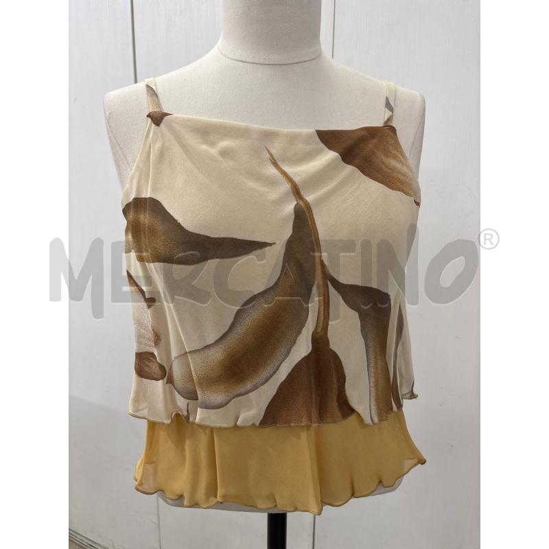 TWIN SET DONNA ARANCIO TOP+CARDIGAN VELATO FANTASIA MARRONE | Mercatino dell'Usato Benevento 3