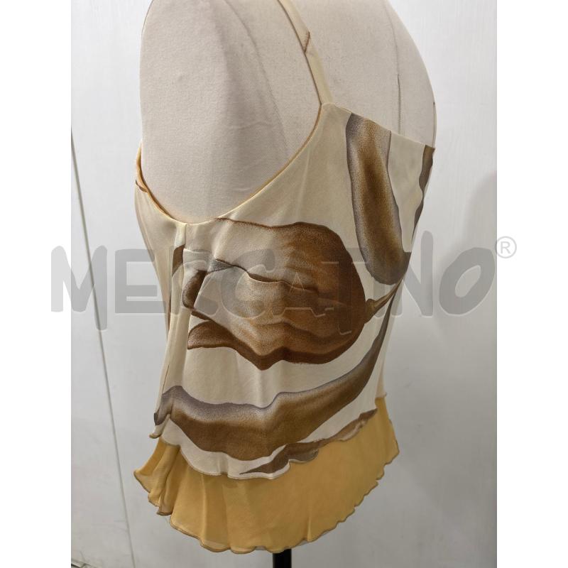 TWIN SET DONNA ARANCIO TOP+CARDIGAN VELATO FANTASIA MARRONE | Mercatino dell'Usato Benevento 4