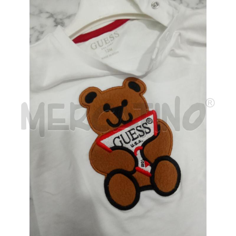 T SHIRT BAMBINO BIANCA GUESS ORSETTO   | Mercatino dell'Usato Benevento 2