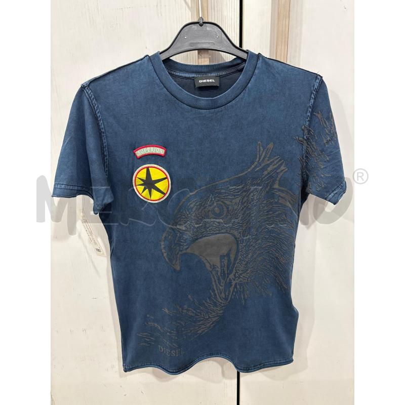 T SHIRT BAMBINO DIESEL BLU DIS. AQUILA  | Mercatino dell'Usato Benevento 1