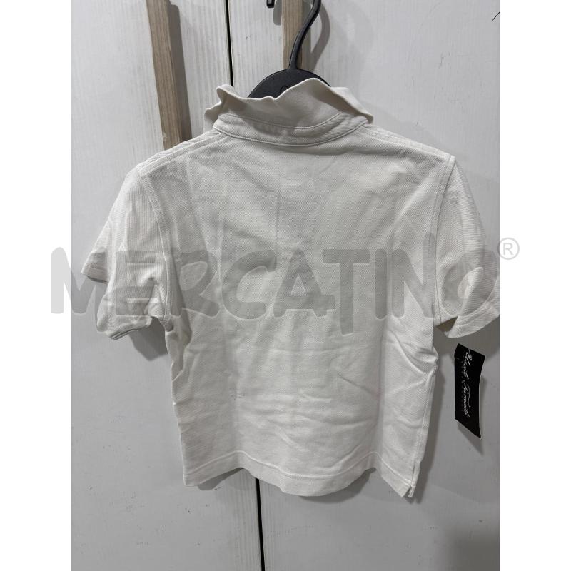 T SHIRT BAMBINO POLO BURBERRY BIANCA LOGO AZZURRO | Mercatino dell'Usato Benevento 2