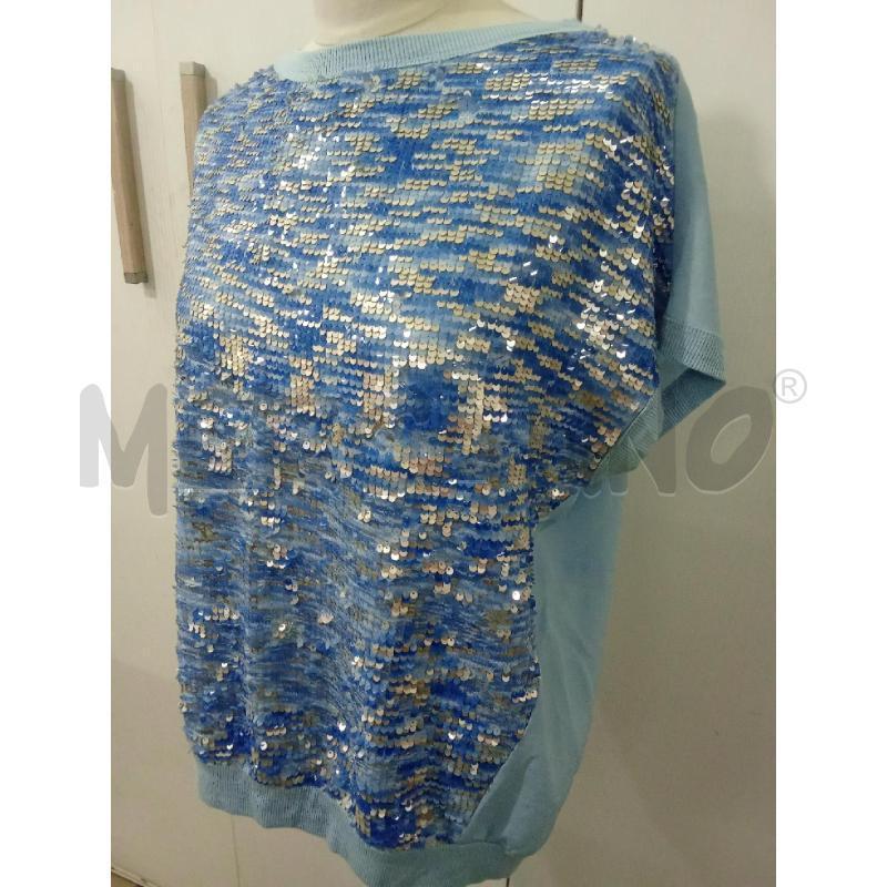 T SHIRT DONNA AZZURRA CON PAILLETTES PINKO | Mercatino dell'Usato Benevento 2
