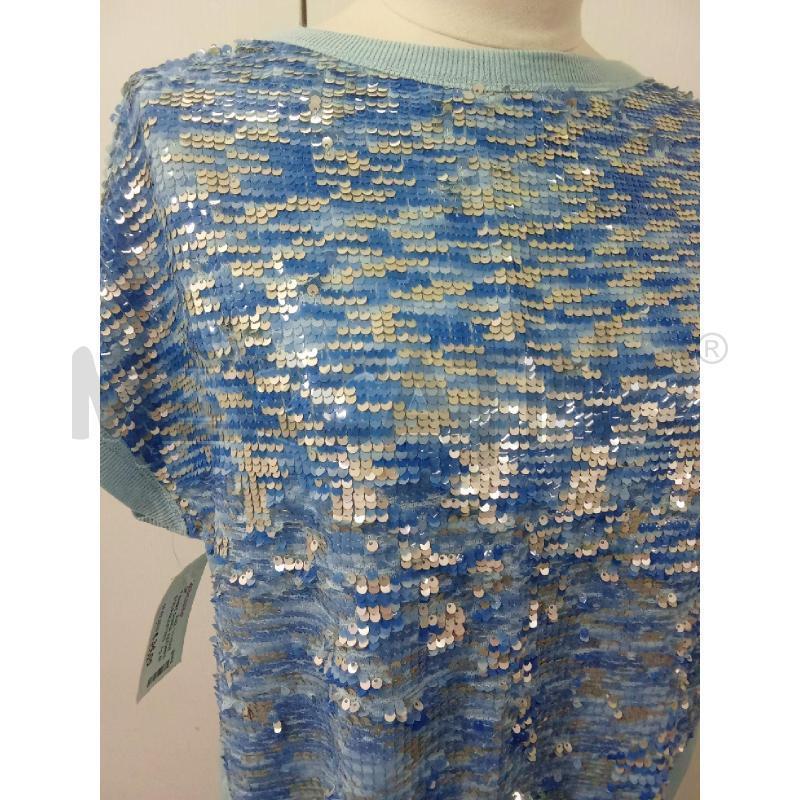 T SHIRT DONNA AZZURRA CON PAILLETTES PINKO | Mercatino dell'Usato Benevento 4