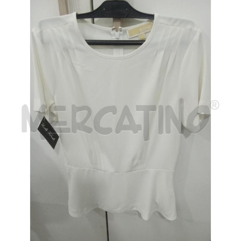 T SHIRT DONNA BIANCO MICHAEL KORS ZIP SCHIENA | Mercatino dell'Usato Benevento 1