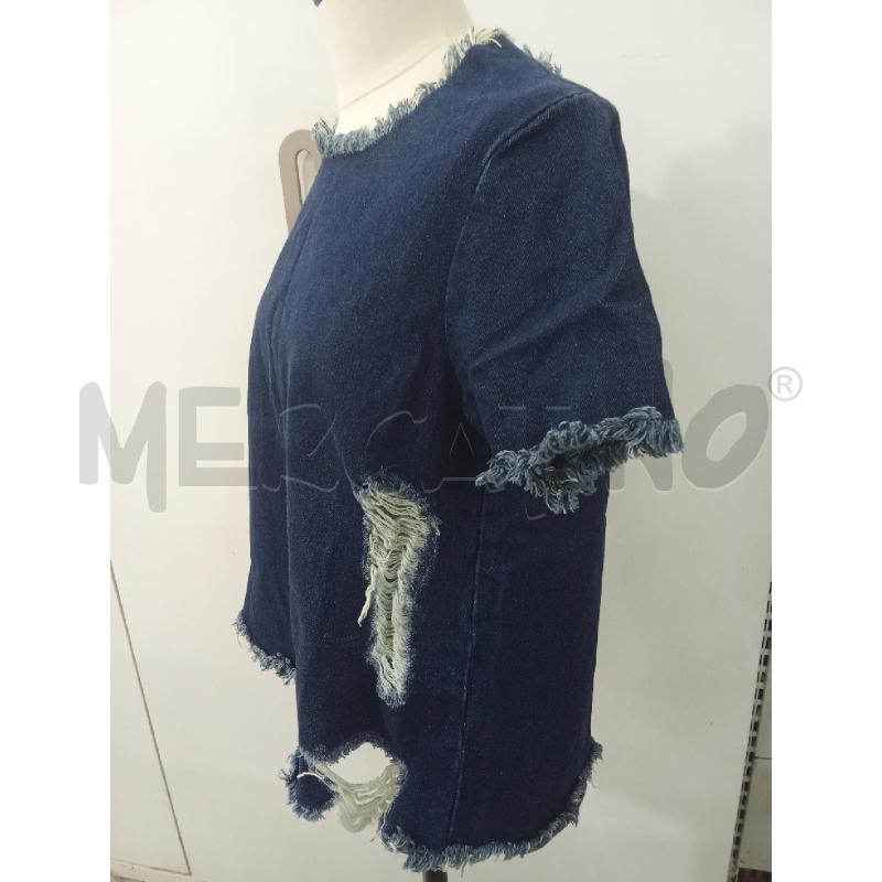 T SHIRT DONNA BLU DENIM SCURA WAVEN | Mercatino dell'Usato Benevento 3