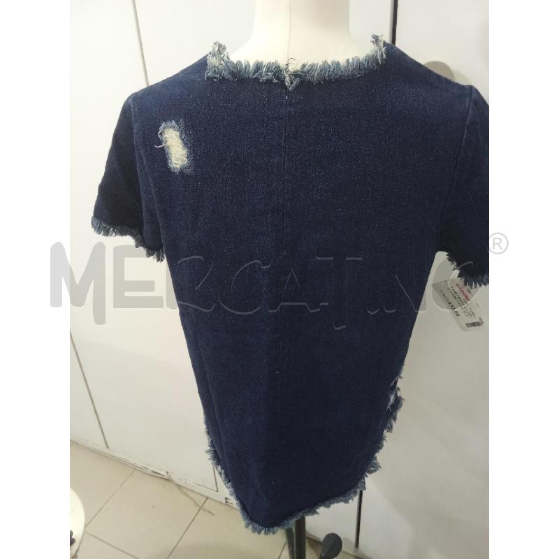 T SHIRT DONNA BLU DENIM SCURA WAVEN | Mercatino dell'Usato Benevento 4
