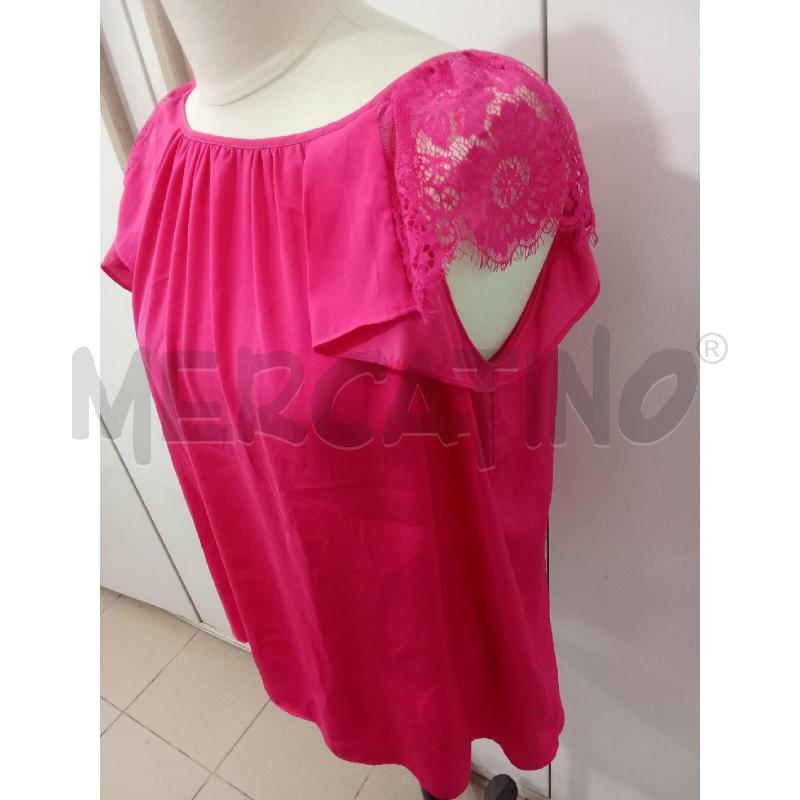 T SHIRT DONNA FUCSIA MANICHE PIZZO GUESS | Mercatino dell'Usato Benevento 2