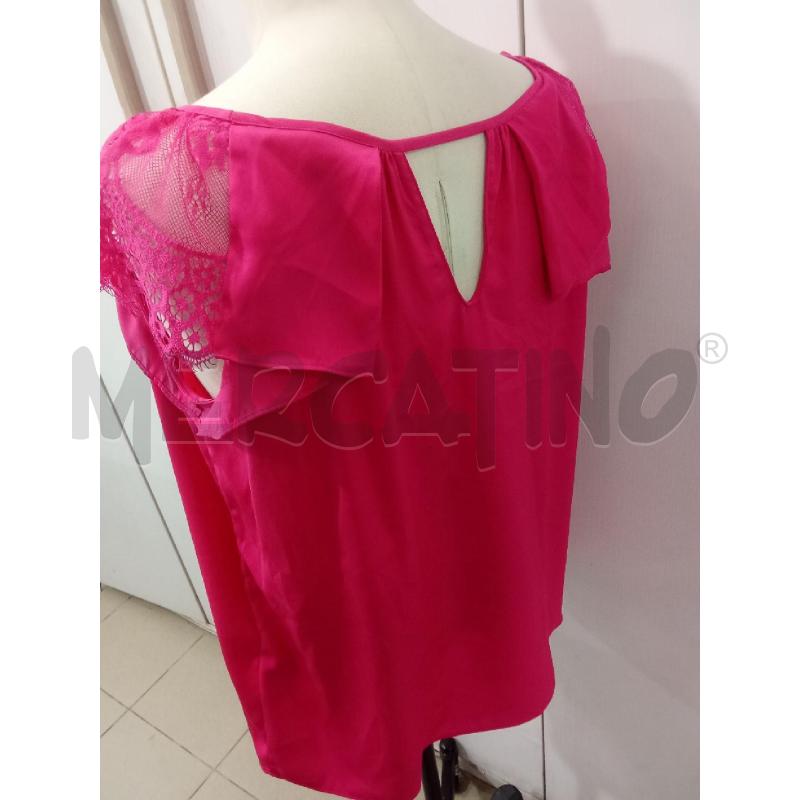 T SHIRT DONNA FUCSIA MANICHE PIZZO GUESS | Mercatino dell'Usato Benevento 3