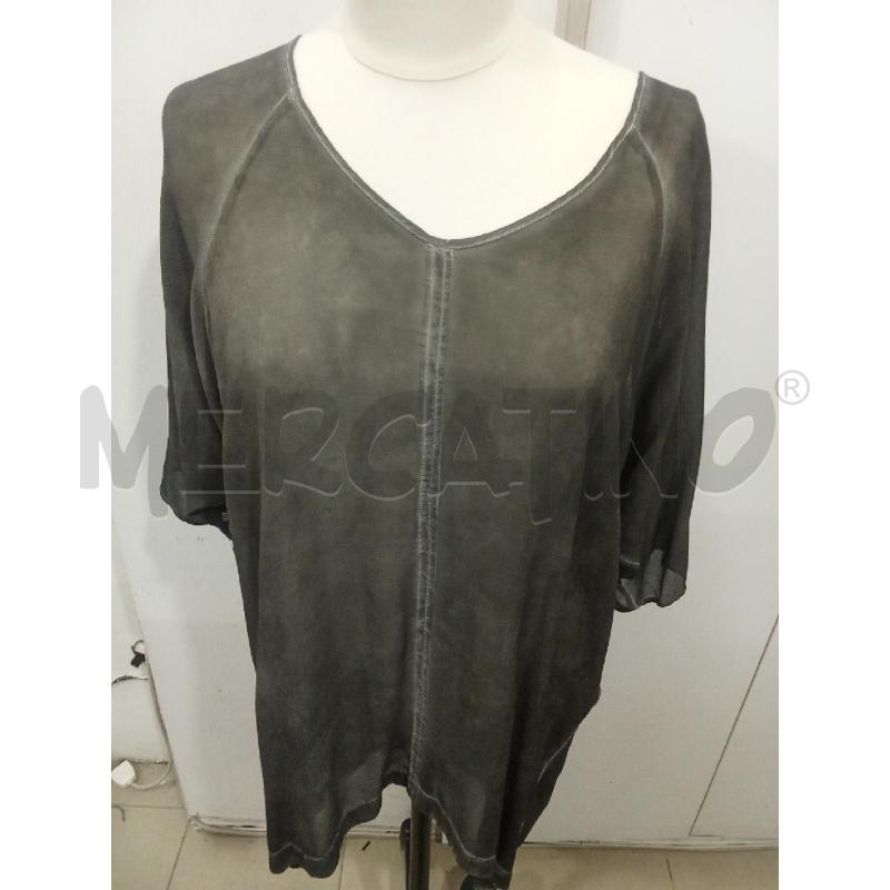 T SHIRT DONNA GRIGIO SCURO VELATA 100% SETA ALYSI | Mercatino dell'Usato Benevento 1