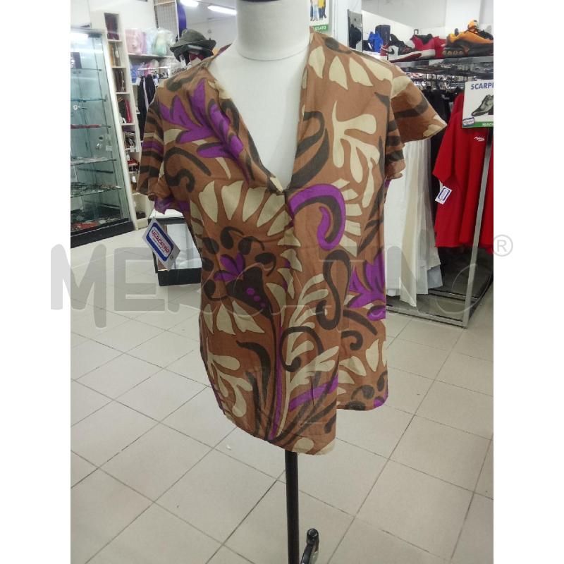 T SHIRT DONNA MARRONE CAMOMILLA INS VIOLA | Mercatino dell'Usato Benevento 1