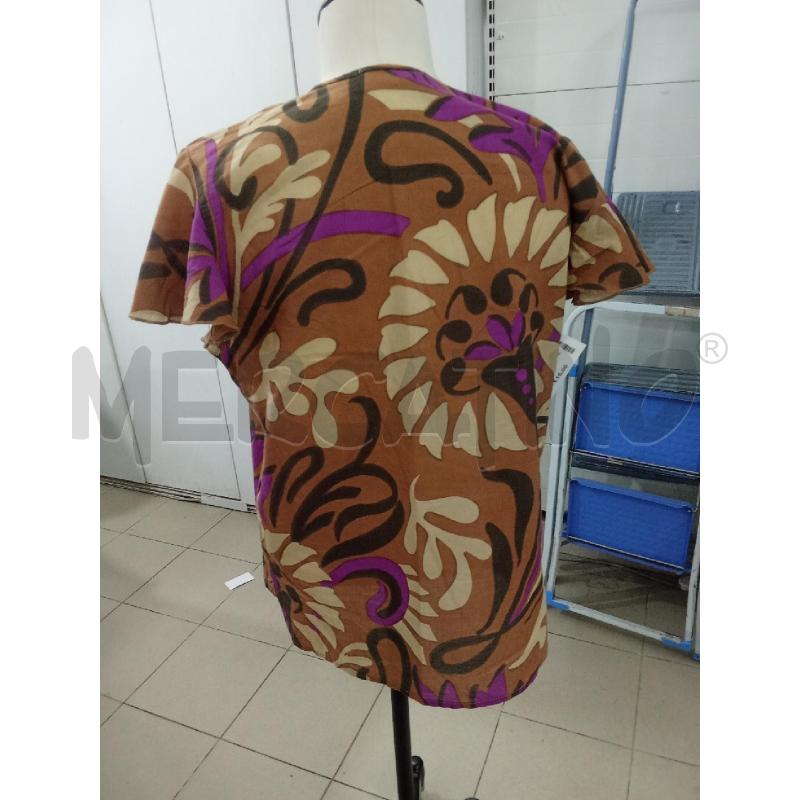 T SHIRT DONNA MARRONE CAMOMILLA INS VIOLA | Mercatino dell'Usato Benevento 3