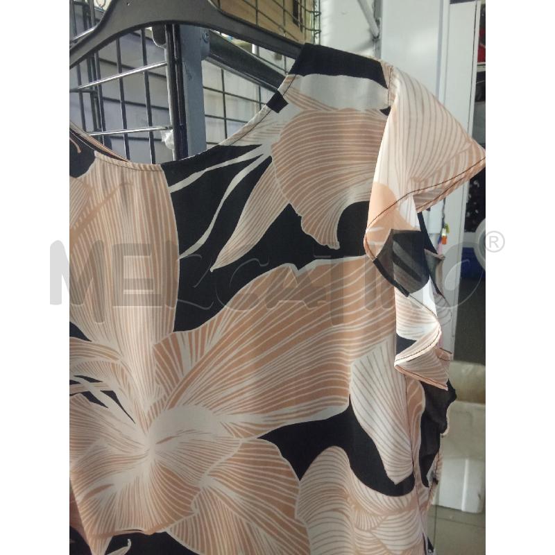 T SHIRT DONNA NERA E BEIGE DISEGNO FIORI EMME MARELLA | Mercatino dell'Usato Benevento 2