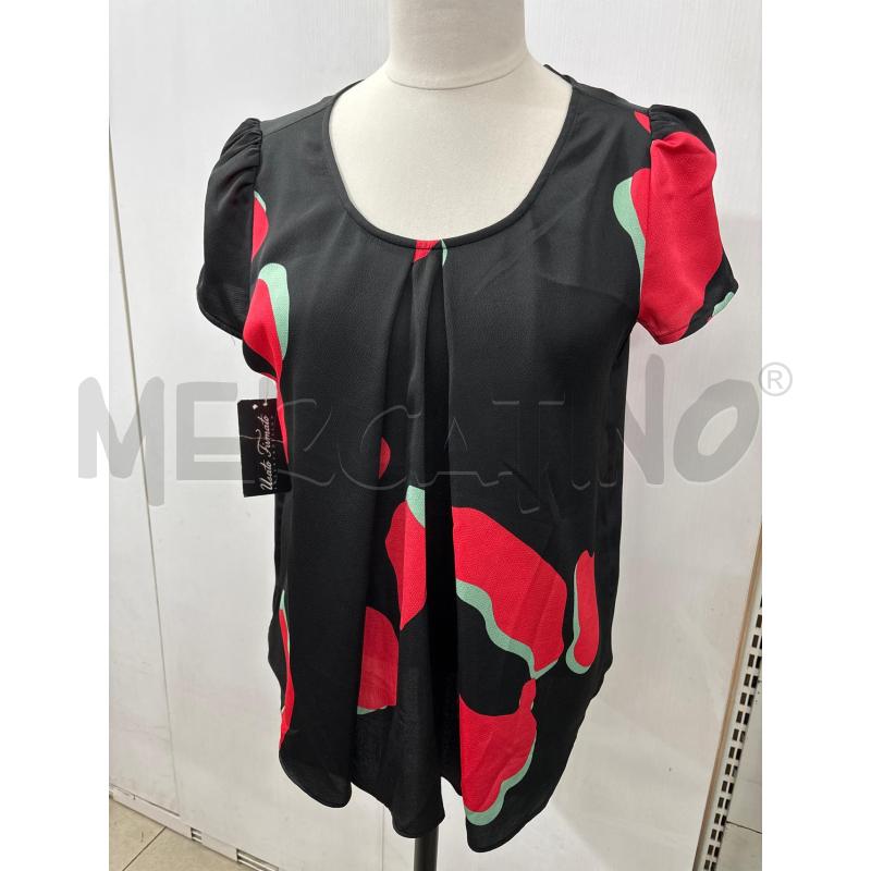 T SHIRT DONNA NERA E ROSSA EMPORIO ARMANI | Mercatino dell'Usato Benevento 1