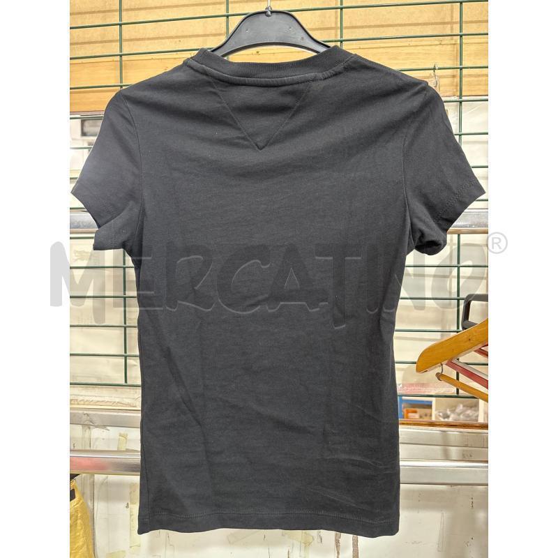 T SHIRT DONNA NERA TOMMY HILFIGER STAMPA BANDIERA | Mercatino dell'Usato Benevento 2
