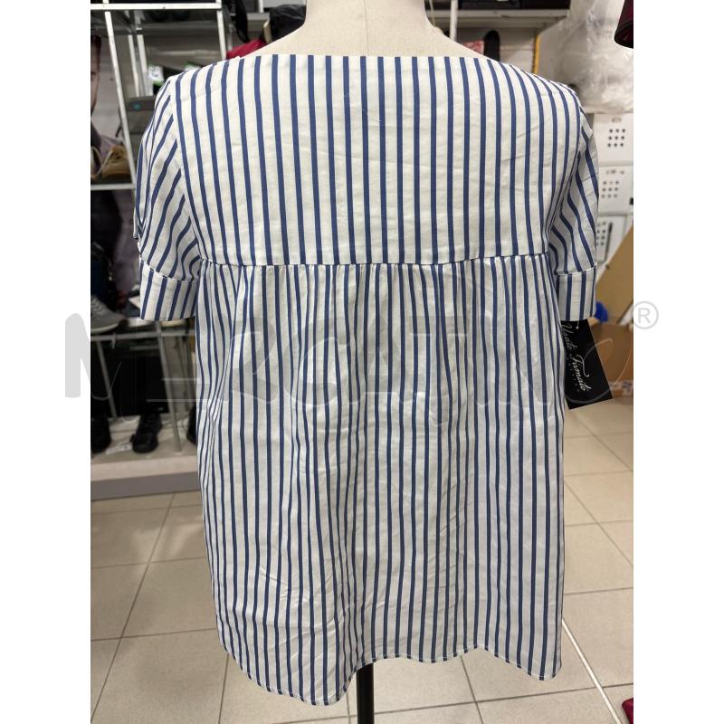 T SHIRT DONNA PINKO BIANCO BLU RIGHE CON BOTTONI AL PETTO | Mercatino dell'Usato Benevento 2