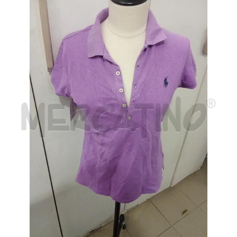 T SHIRT DONNA POLO RALPH LAUREN VIOLA | Mercatino dell'Usato Benevento 1