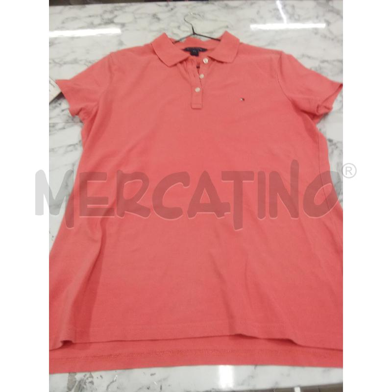 T SHIRT DONNA POLO ROSA PESCA TOMMY HILFIGER  | Mercatino dell'Usato Benevento 1