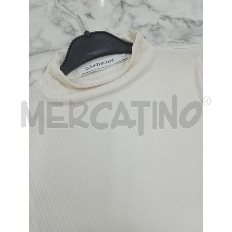 T SHIRT DONNA SOTTOGIACCA PANNA CALVIN KLEIN JEANS | Mercatino dell'Usato Benevento 3