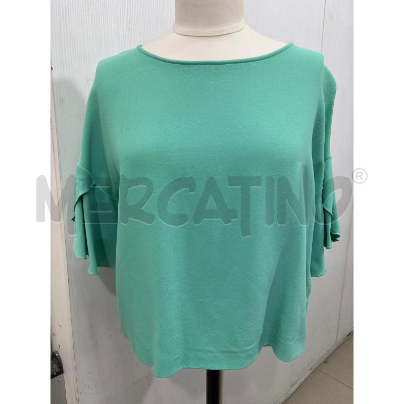 T SHIRT DONNA VERDE ACQUA CLIPS  | Mercatino dell'Usato Benevento 1