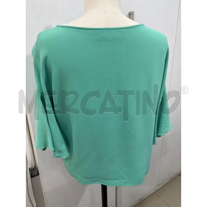 T SHIRT DONNA VERDE ACQUA CLIPS  | Mercatino dell'Usato Benevento 3
