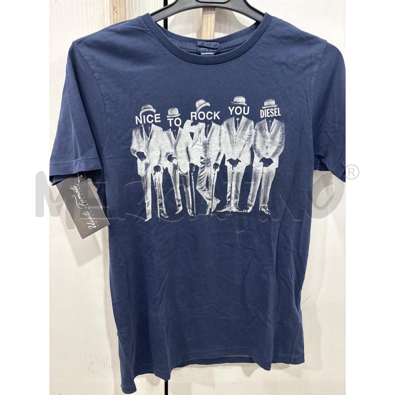 T SHIRT RAGAZZO DIESEL BLU STAMPA UOMINI | Mercatino dell'Usato Benevento 1