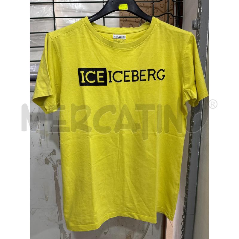 T SHIRT RAGAZZO GIALLA ICEBERG STAMPA NERA | Mercatino dell'Usato Benevento 1