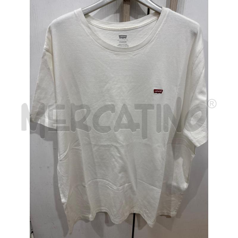 T SHIRT UOMO BIANCA LEVIS LOGO ROSSO | Mercatino dell'Usato Benevento 1