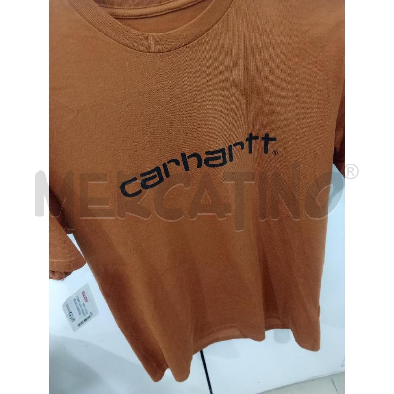 T SHIRT UOMO CARHARTT ARANCIO MARRONE SCRITTA NERA | Mercatino dell'Usato Benevento 3