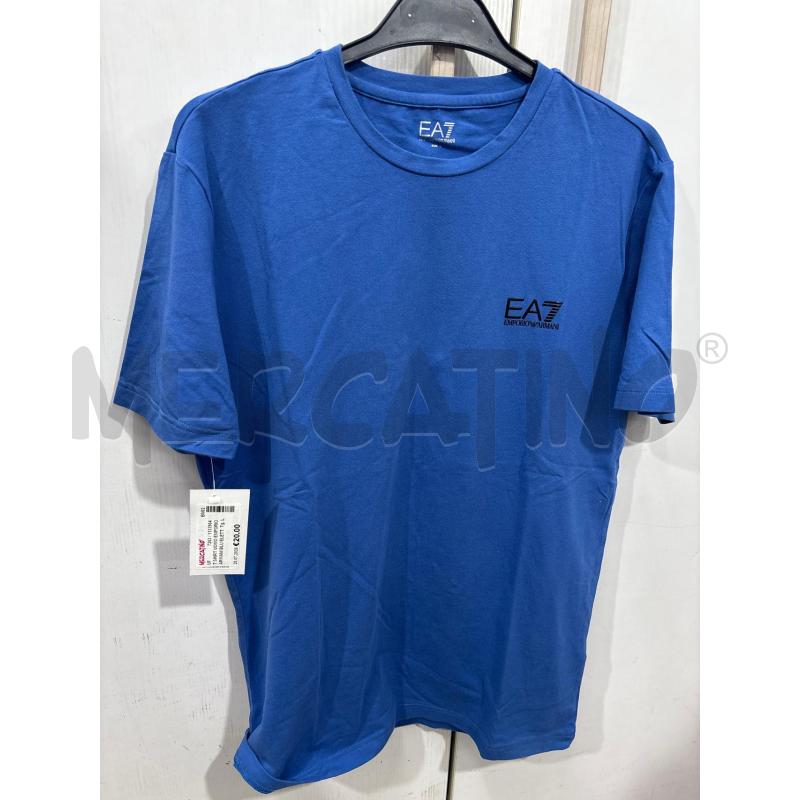 T SHIRT UOMO EMPORIO ARMANI BLU ELETTRICO LOGO NERO | Mercatino dell'Usato Benevento 1