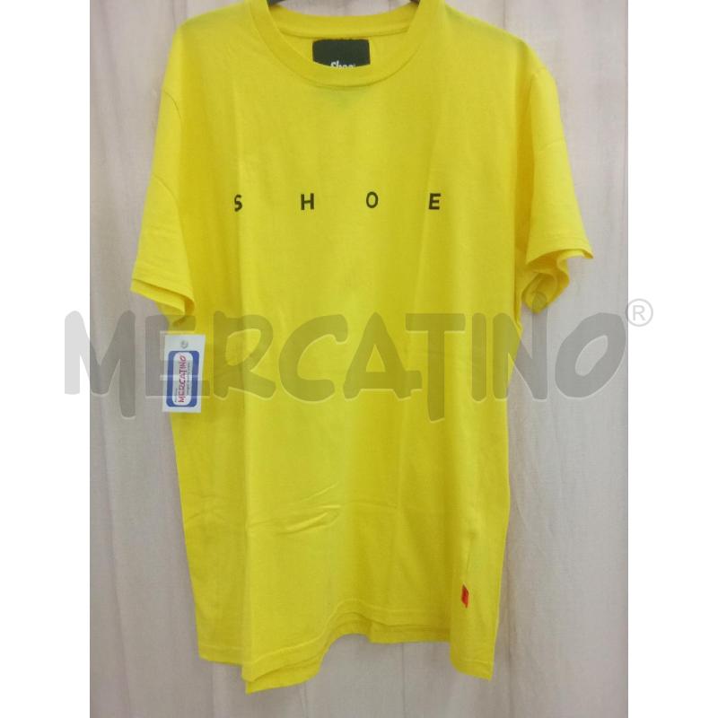 T SHIRT UOMO GIALLA SHOE LOGO NERO  | Mercatino dell'Usato Benevento 1